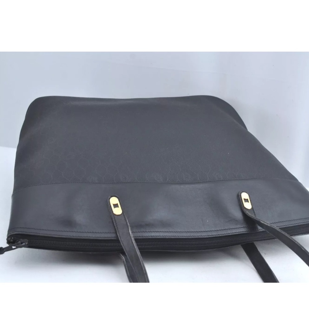 Authentic Christian Dior Honeycomb Shoulder Tote Bag PVC Leather Black - Picture 5 of 13